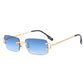 Square Rimless Cut-edge Sunglasses, Sunglasses And Personality Glasses