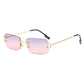 Square Rimless Cut-edge Sunglasses, Sunglasses And Personality Glasses