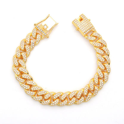 Hip Hop Hipster Men's Hiphop Cuban Chain Exaggerated Gold Chain Necklace Necklace
