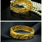 Gold-Plated Hollow Dragon And Phoenix Bracelets Bridal Wedding Jewelry Products Sand Gold-Plated Bracelets Will Not Fade For A Long Time