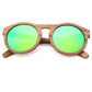 Fashion Polarized Bamboo Wood Glasses Round Frame