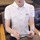 Men's Short-sleeved T-shirt Korean Style Stand-up Collar Slim Polo Shirt