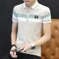 Men's Short-sleeved T-shirt Korean Style Stand-up Collar Slim Polo Shirt