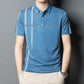 Business Casual Men's Young And Middle-aged Ice Silk Polo Half Sleeve T-shirt