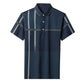 Business Casual Men's Young And Middle-aged Ice Silk Polo Half Sleeve T-shirt