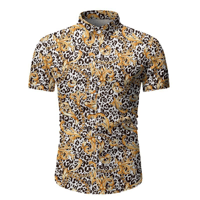 Men's Shirt Hawaiian Beach Short-sleeved Floral Shirt