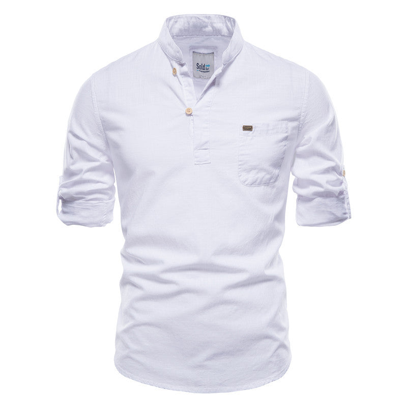 Men's Long-sleeved Shirt Pullover T-shirt