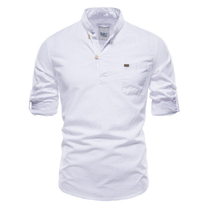 Men's Long-sleeved Shirt Pullover T-shirt