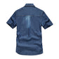 Summer Men's Tooling Short-sleeved Shirt Denim Shirt