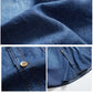 Summer Men's Tooling Short-sleeved Shirt Denim Shirt