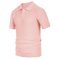 Men's Summer Candy Color Short Sleeve Business Polo Knitwear T-shirt