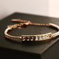 Diamond Crystal Bracelet Inlaid with Diamond Plated Gold Bracelet