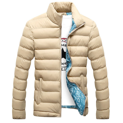 Korean version of the collar thick short men's cotton coat
