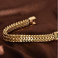 Stainless steel jewelry men and women gold double-layer grinding chain bracelet