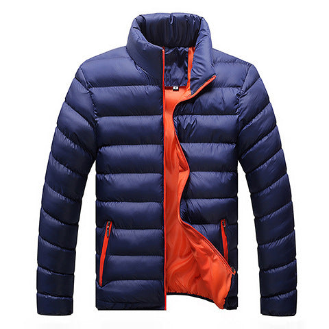 Korean version of the collar thick short men's cotton coat