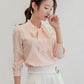 shirt long sleeve bottoming white shirt top chiffon shirt