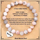 Heart Pendant Handmade Beaded Zebra Bracelet