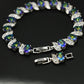 Gold-plated ladies bracelet colorful blue