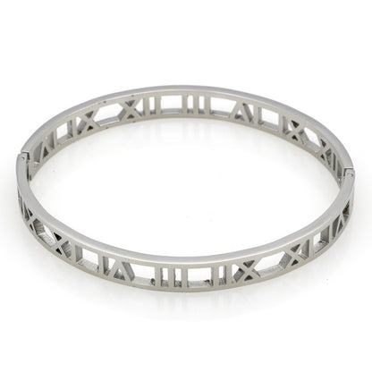 Roman numerals rose gold bracelet