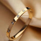 Gold Bracelets For Women 14K Gold Plated Friendship Love Bangle Bracelets Cubic Zirconia Stainless Steel Bracelet Jewelry Christmas Valentines Graduation Gifts For Women Teen Girls