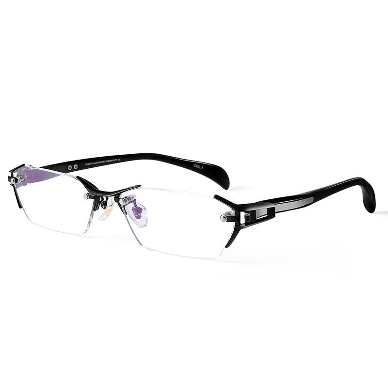 Glasses Frame Rimless Pure Titanium Glasses Frame Women