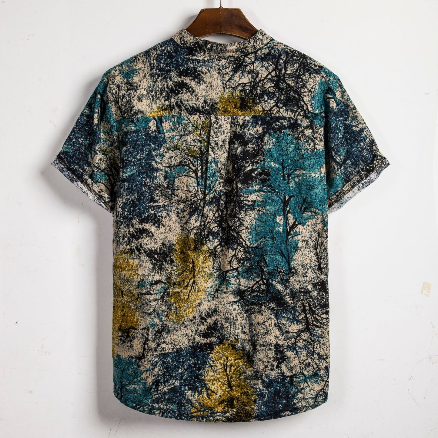 Floral shirt men's short sleeve shirt