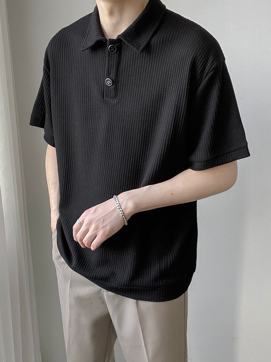 Men's Short-sleeved Polo Shirt Tide Brand Half-sleeved T Men's Shirt Korean Version Of The Lapel T-shirt