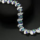 Gold-plated ladies bracelet colorful blue