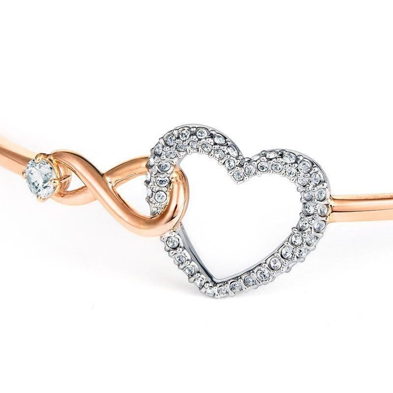 Eternal New Rose Gold Love Infinity Bracelet