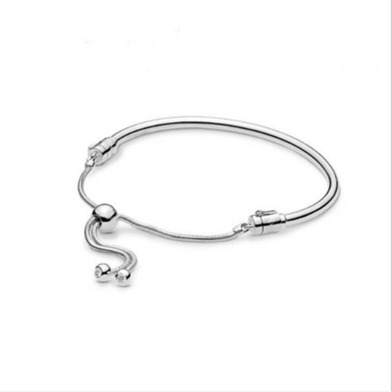 Panjia rose gold retractable basic bracelet female S925 sterling silver snake bone bracelet series high quality gift for girlfriends