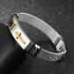 YiKLN Punk Design Cross Bracelet Bangle For Man Party Gift Stainless Steel Gold Black Colors Bracelet Adjustable Chain OGH878