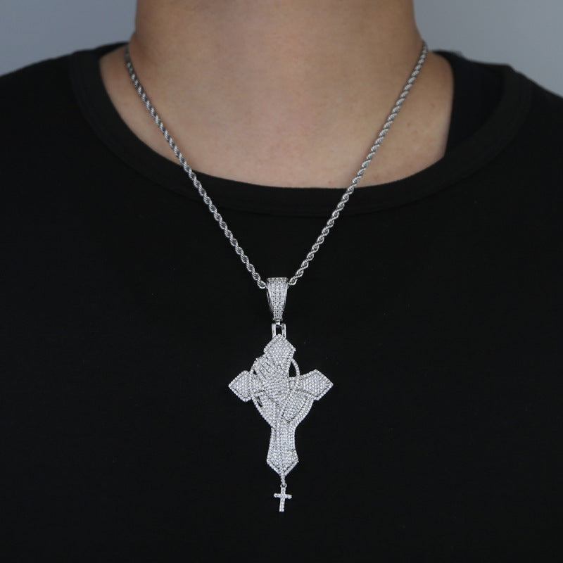 Prayer Cross Pendant Hiphop Fashion Hip Hop