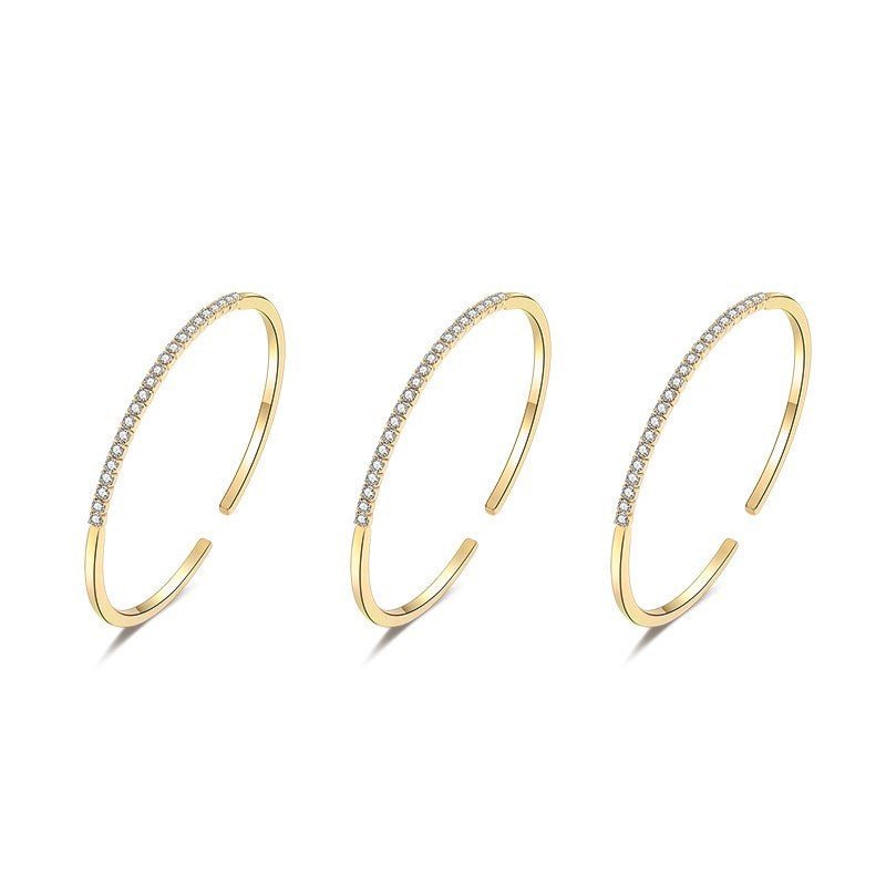Rose gold fairy three-ring bracelet