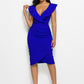 Ruched Ruffled Cap Sleeve Dress