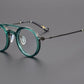 Personalized Couple Style Handmade Art Round Myopia Glasses  Full Frame Plate Tide