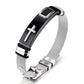 YiKLN Punk Design Cross Bracelet Bangle For Man Party Gift Stainless Steel Gold Black Colors Bracelet Adjustable Chain OGH878