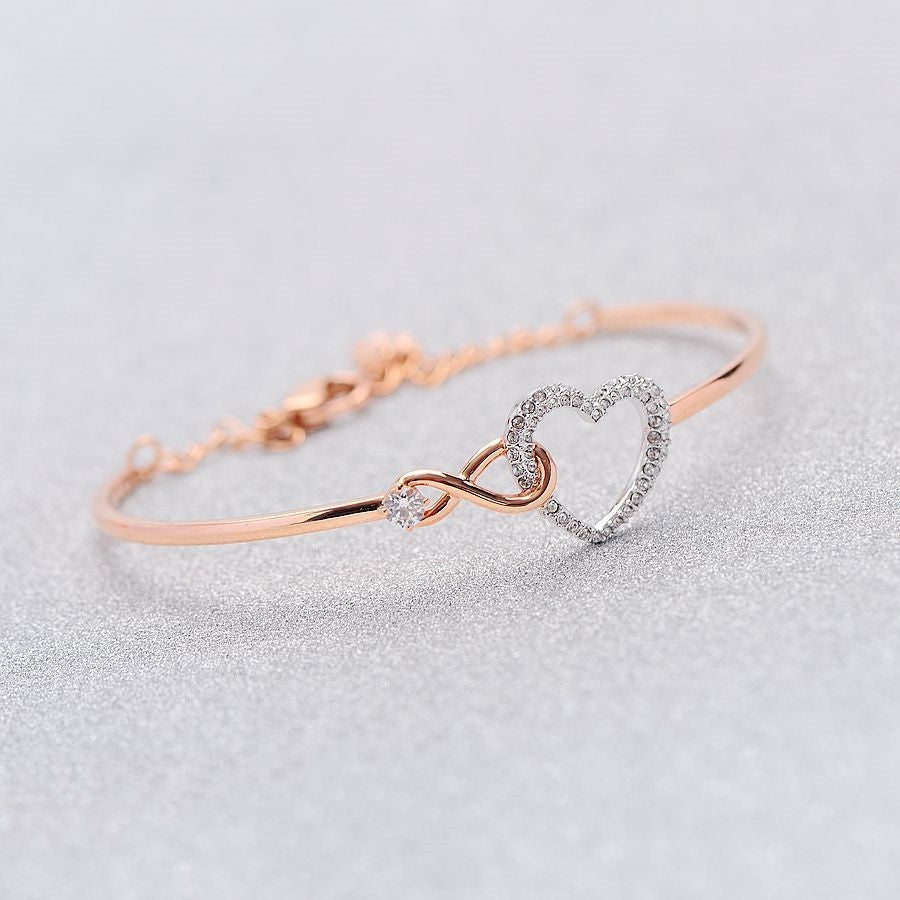 Eternal New Rose Gold Love Infinity Bracelet