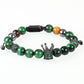 Inlaid Zircon Crown Transfer Beads Woven Men's Bracelet