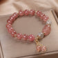 Natural Strawberry Quartz Pi Xiu Bracelet Girls Attracting Male