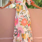 Casual Off-neck Printed Lantern Sleeve Dress