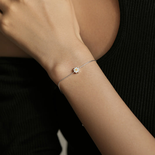 S925 Sterling Silver Enamel Telescopic Bracelet