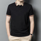 Summer Long-staple Cotton High-end Polo Shirt Men's Business Ice Silk Lapel T-shirt Top