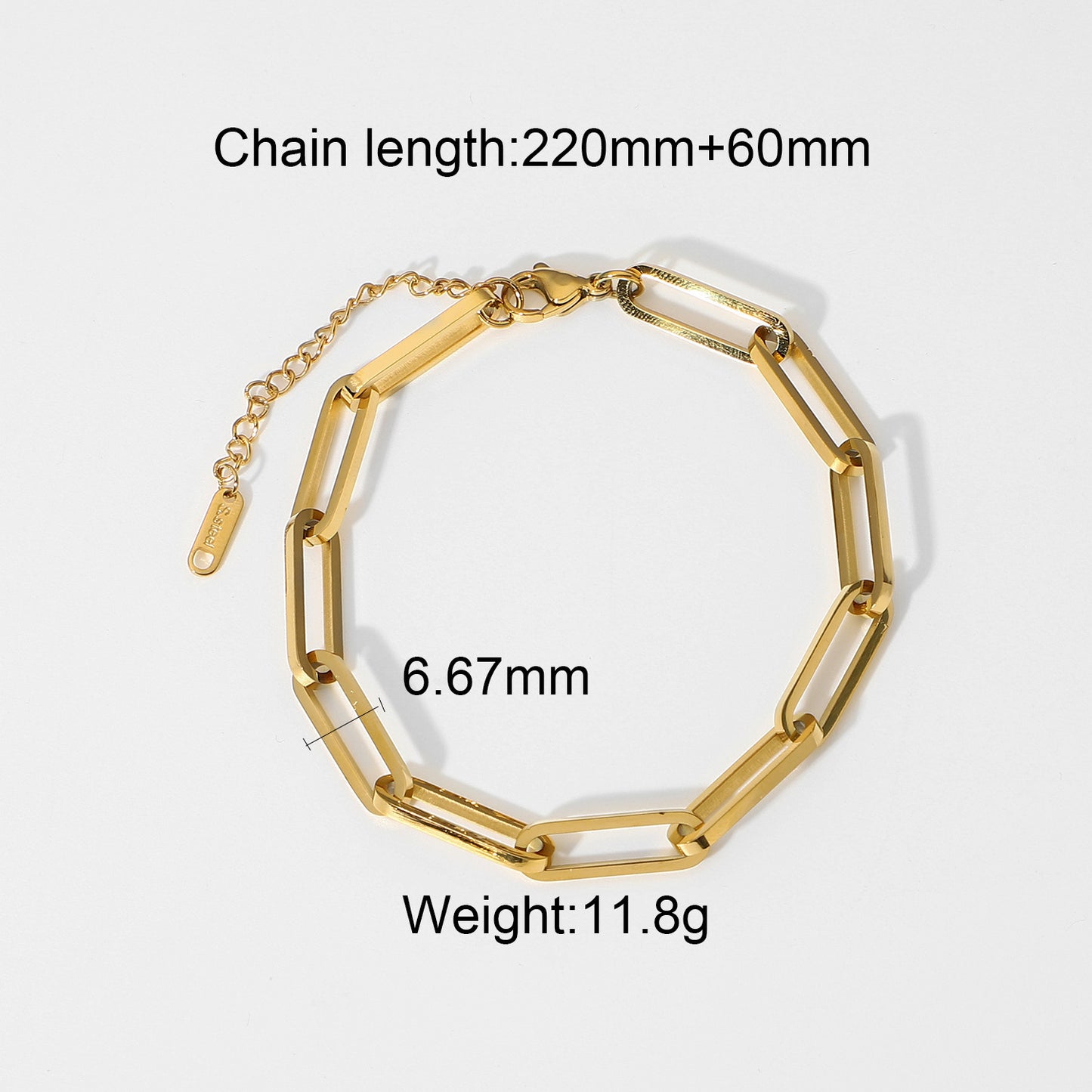 Mesh Belt Titanium Steel Gold-plated Wide Bracelet