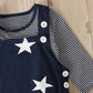 Newborn Baby Boy Clothes  Long Sleeve Tops + Suspender Pants + Hat