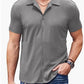 Casual Collar Short Sleeve  Polo Shirt With Button Men's Cotton Blend Shirt
