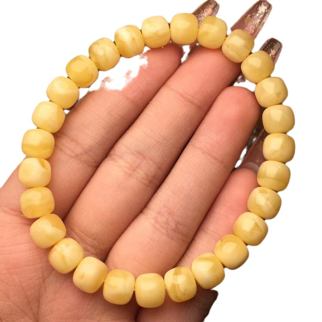 Natural Beeswax Old Yellow Chicken Grease Wax Rich And Full Single Circle Bracelet Crafts Accessories Ornaments