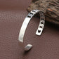 Women's S925 Sterling Silver Retro Opening Distressed Simple Bracelet