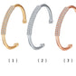 Gold-plated and diamond bracelet