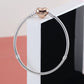 Rose Gold Heart chain buckle snake bone chain
