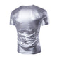 Short-sleeved T-shirt Shiny Men's T-shirt Bottoming Shirt